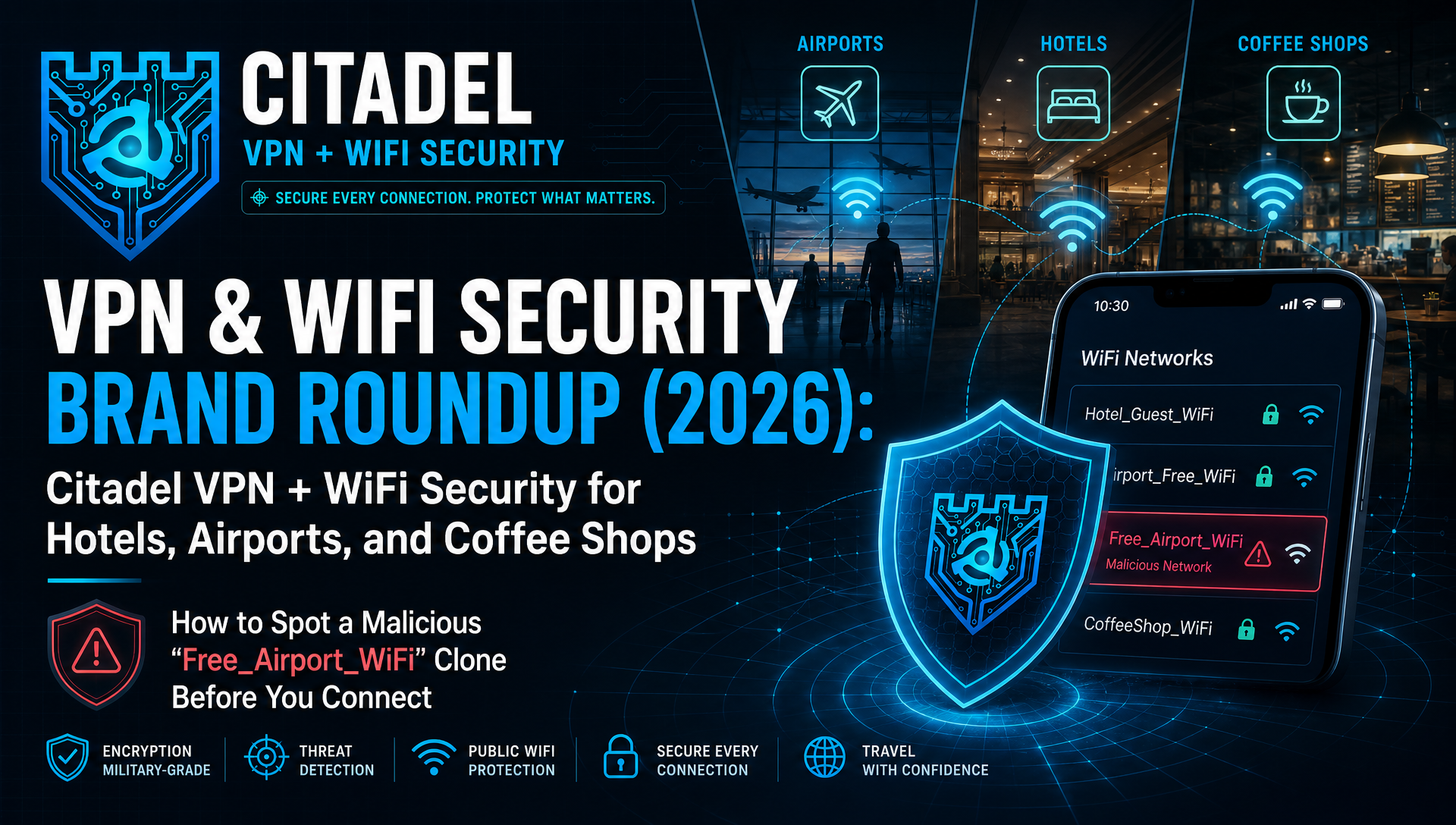 VPN & WIFI SECURITY Brand Roundup (2026): Citadel VPN + WiFi Security for Hotels, Airports, and Coffee Shops